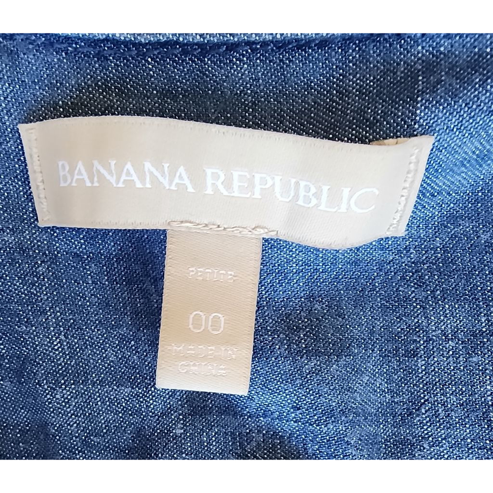 Women's Banana Republic Denim Dress Size 00 Petite Blue - Picture 5 of 6